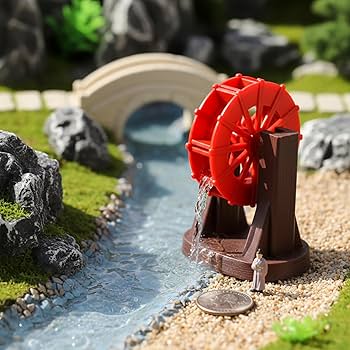 Amazon.com: LOGOFUN Miniature Fountain Water Wheel Small Water